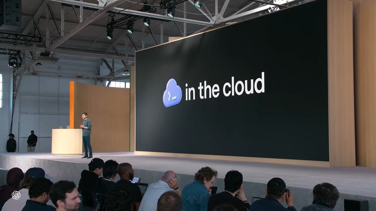 Codex in the cloud 발표 장면