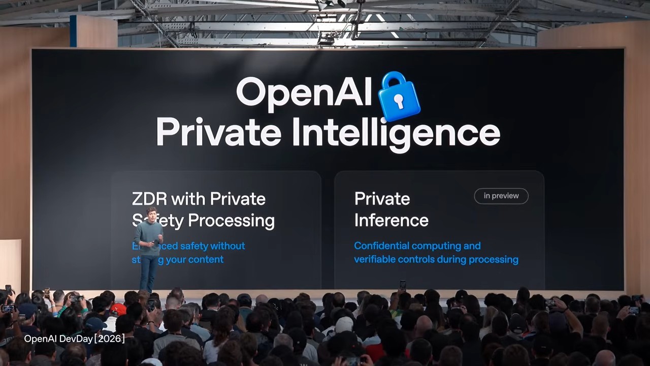 OpenAI Private Intelligence 발표 장면